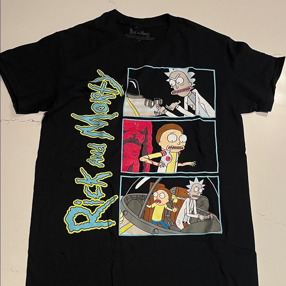Cartoon Network Rick and Morty Black Tee